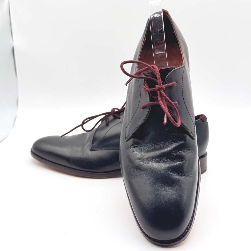 Mens Black Leather Derby Dress Shoe Lace Up Business Formal Classic Indie Dressy